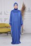 Batwing Sleeve Combed Cotton Prayer Dress - 2