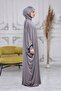 Batwing Sleeve Combed Cotton Prayer Dress - 3