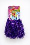 Ponpon Metallic Shiny Dark Purple Cheerleading Stick Durable Lightweight Cheer Pompom 1 Pair - 2