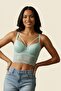 Mint Green Lace Bralette with Underwire Support and Rope Detail - Strappy Push up Bustier Bra - 3