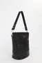 Women's Braided Black Belt Detailed Bucket Model Hand Shoulder and Crossbody Bag Carla - 7