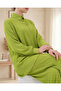 Women's Knitted Hijab Top and Bottom Set 6711 - E.Green