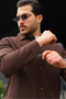 Oversize Sporty Stylish Comfortable Fabric Buttoned Seasonal Jacket - 4