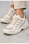 Unisex Sand Anorak Leopard Detailed Thick Sole Daily Walking Shoes Sneaker - 6