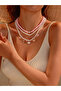 Pack of 3 - Pink Beaded Charm Necklace