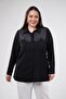 Plus Size Women's Stone Detailed Shirt Black - 4