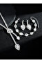3-Piece Embellished Necklace, Bracelet And Earrings Jewelry Set - 4