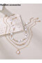 Pack of 3 - Gold Faux Pearl Layered Necklace - 3