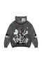 Roronoa Zoro Printed Oversize Unisex Washable Black Hoodie