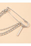 Silver Layered Chain Brooch - 3