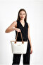 Crossbody Women's Bag White-Tan 6054 - 4
