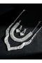 3-Piece Embellished Necklace, Bracelet And Earrings Jewelry Set - 3