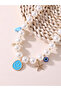 Pearl Necklace with Charm Pendants - 4