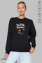 Unisex Forever Printed Crew Neck Hoodless Oversized 100% Cotton Combed Cotton Sweatshirt - 4