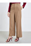 Women Beige Wide Leg Trousers - 2