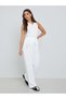 Women White Rhinestone Wide-Leg Joggers