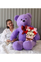 Special for Lovers: 160 Bow-Tie Big Teddy Bears and Heart-Shaped Cream Teddy Bear Bouquet - 2