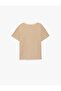 Crew Neck Striped Ecru Boys' T-Shirt 6Skb10138Tk - 2
