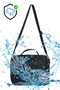 Ultra Luxury Black Crinkle Elementary and Middle School Bag + Thermal Lunch Bag + Double Compartment Pencil Case - 5