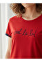 Women's Short Sleeve Crew Neck Shorts Patterned Cotton Pajama Set - 5