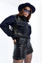 Women's Fur Leather Large Pocket Buttoned Warm Jacket Casual Coat - 6