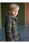Boy's Hooded Plaid Patterned Design Jacket - 3