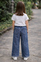Kuromi Patterned Girls' Lycra Jeans |   Fully Elasticated Adjustable Waist Wide Leg - 2