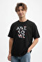 Men's Awesome Written Glitch Effect 100% Cotton Black T-Shirt
