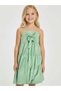 Girl's strap bow woven dress