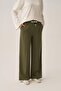 Green-Cotton Ribbed Sweatpants - 3