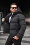 New Season Winter Filled Men's Hooded Puffer Jacket - 2