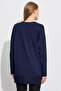Silvery rayon cardigan navy blue - 4