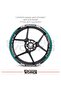 Cfmoto 450Nk Wheel Sticker Wheel Inner Lettering and Outer Stripe Set of 24 Stickers