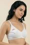 3-Pack Women's Combed Cotton Nursing Bra - Black and White Skin Color Without Underwire and Sponge Maternity & Postpartum Set - 5