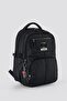 51931 حقيبة ظهر مدرسية سوداء متعددة الأقسام بتصميم مريح للاستخدام اليومي - 2