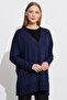 Silvery rayon cardigan navy blue - 2