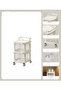 2-Tier Portable Plastic Storage Cabinet with Clear Acrylic Panels - 36x26.5x46CM - 4