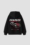 The Charger Legacy Printed Oversize Unisex Black Hoodie