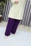 Women's Clothing Plus Size Wide Leg Cotton Pocket Lined Nergiz Trousers - 5