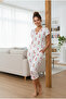 Women's Short Sleeve + Capri Heart Bow Valentine's Day Cotton Pajama Set - 2