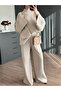 Ecru Knitted Knitwear Set - 98078 - 4