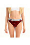 Women's Elastic Waist Lace Back Leopard Pattern Slip Panties Bb2184