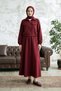 Zippered Waist, Elastic Sleeves, Dabl Fabric Double Set - Burgundy