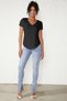 Women's V-Neck Black Basic T-Shirt |   Cotton Short Sleeve Casual T-Shirt - 4