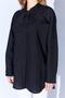 Women's Black Self-Tie Ribbon Detailed Poplin Shirt - 5