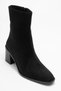 Siena Black Suede Women's Thick Heeled Boots - 4