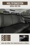 غطاء مقعد سيارة BMW 5 Series 523 متوافق مع الجلد، طقم أمامي وخلفي من 5 قطع، DERA أسود - 2