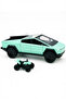1:24 Cybertruck Metal Diecast Model Car - Atv Motorized, Doors Openable Toy Car Green - 3