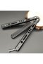 Black Foldable Stainless Steel Butterfly Design Comb - 5