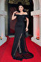 Lace Fabric Degaje Collar Evening Dress - Black
